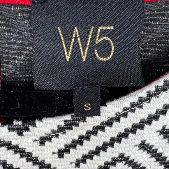 Anthropologie W5 Black White Herringbone Top Size S - Picture 7 of 8